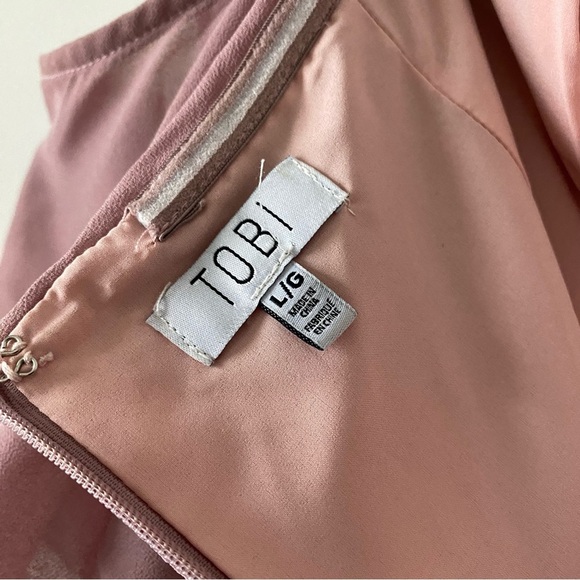 Tobi Into You Mauve Ruffle Top Dress size L - Picture 9 of 12